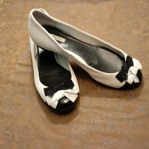 Miu Miu RARE White Suede and Patent Leather Flat